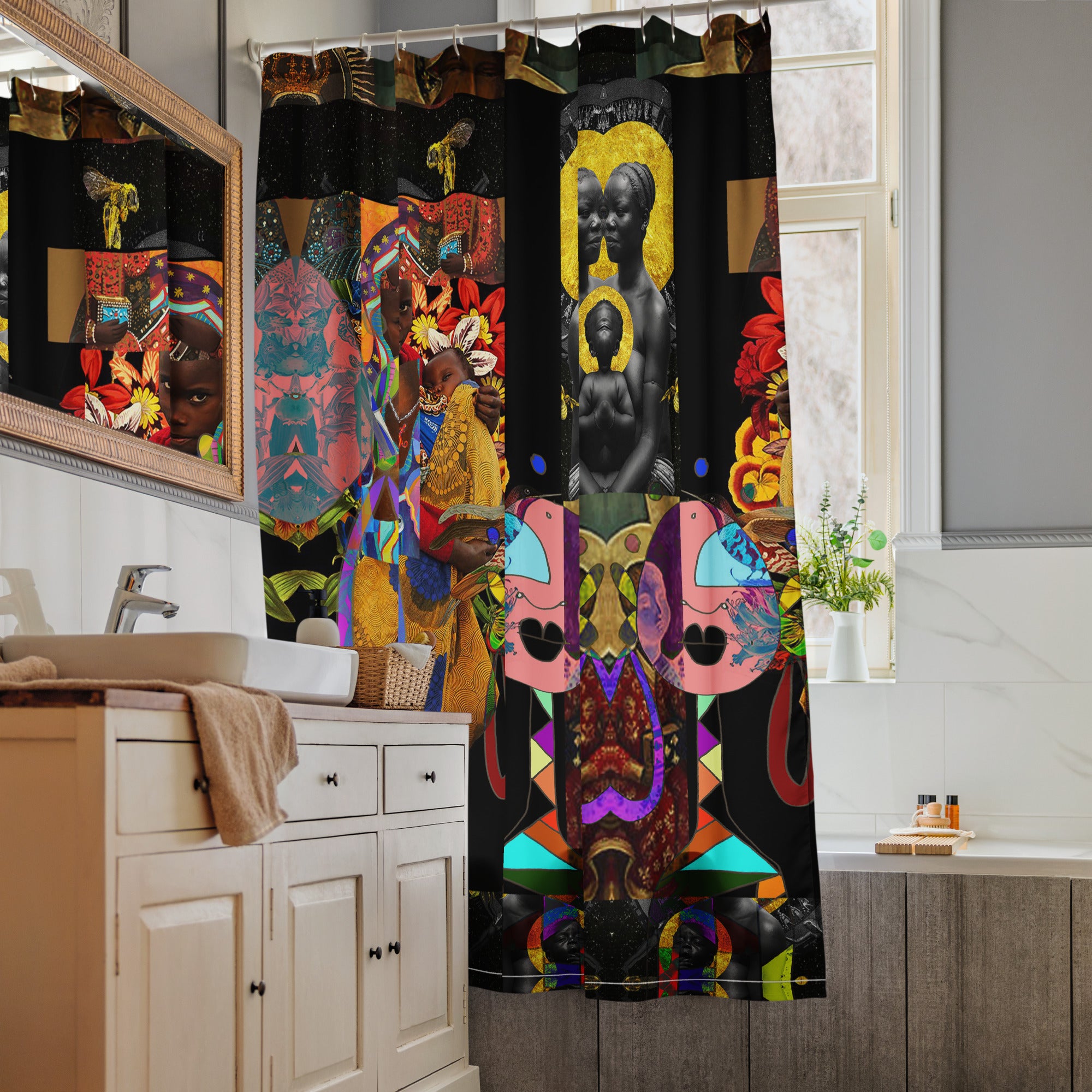 RBN "Black Madonna" Shower Curtain