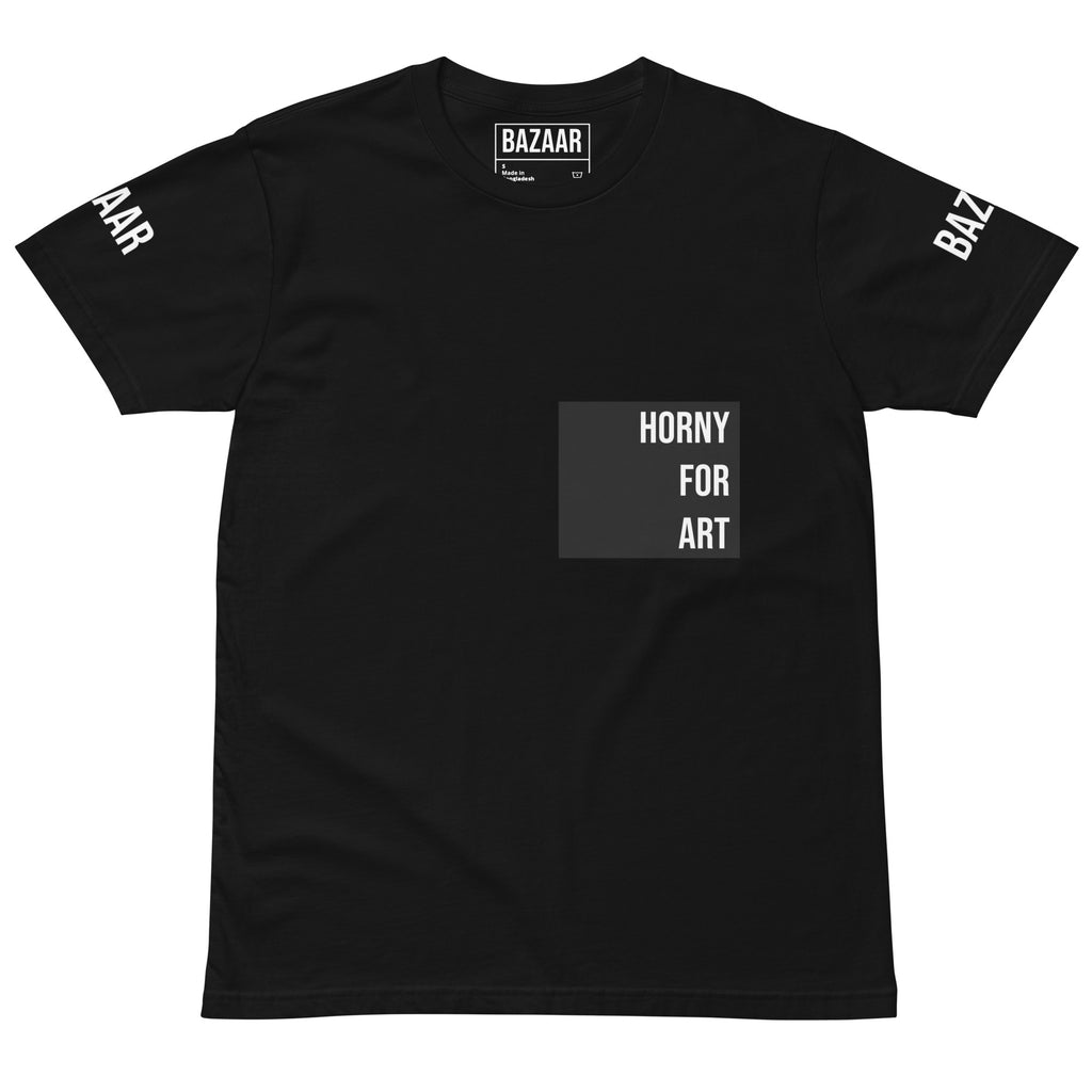 BAZAAR BLACK TEE SERIES: HORNY FOR ART