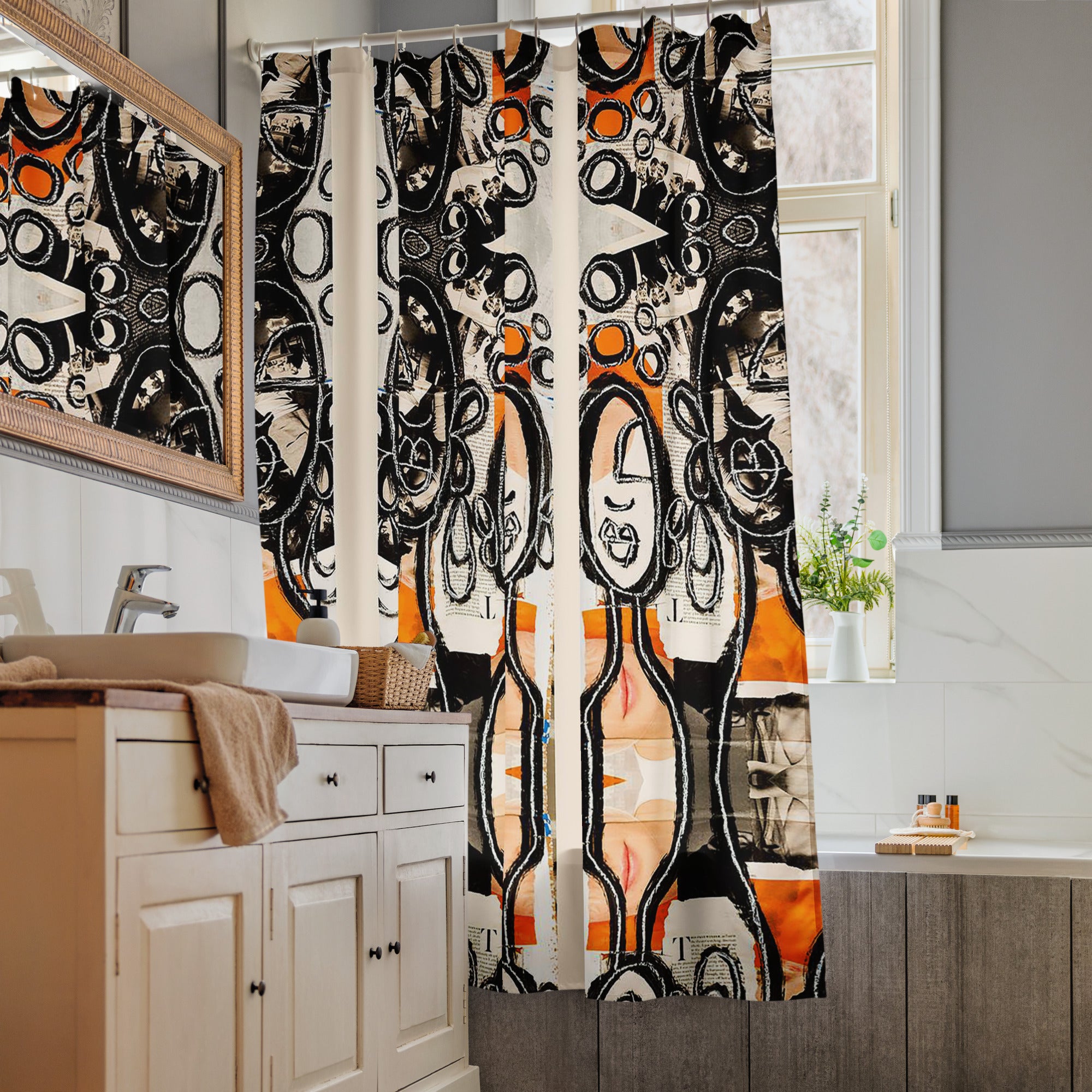 RBN "Faces" Shower Curtain