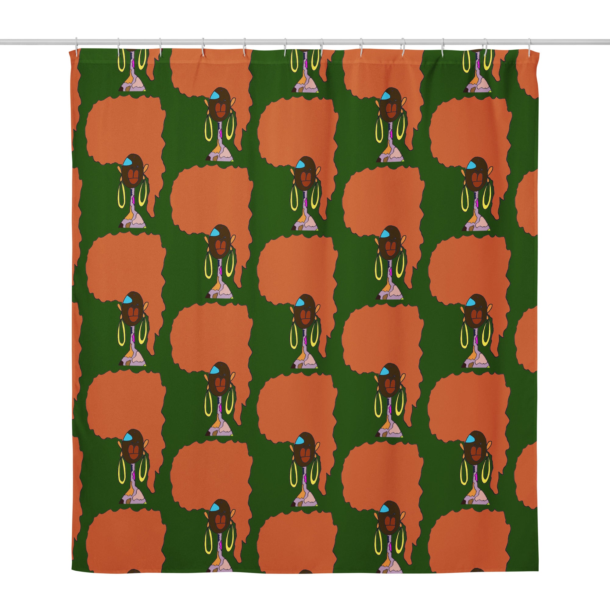 RBN "Orange Africa" Shower Curtain